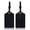 Black, variant on 2Pack Leather Luggage Tag Set for Travel, Personalized ID Holder with Adjustable Strap, Suitcase Identifier for Boarding, Business Trip Accessories