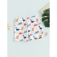 thumbnail image 3 of Suealasg Toddler Boys Swim Trunks 6M 1T 2T 3T 4T Kids Boys Tree Checkerboard Dinosaur Print  Swimming Shorts Infant Baby Boys Summer Beach Board Shorts, 3 of 7