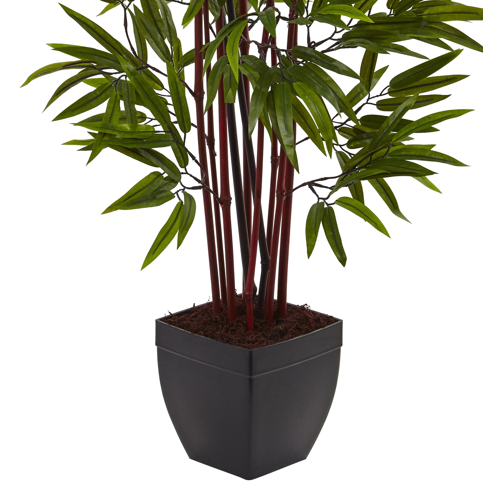 Nearly Natural 4' Bamboo Artificial Tree with Planter, Green