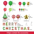 thumbnail image 2 of Kit de arco con forma de globo navideño, 155 piezas, con figuras de Papá Noel y estrella, 2 of 2