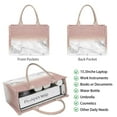 thumbnail image 2 of Large Capacity Tote Bag,Pink Glitter White Marble Pattern Handbag Fashion Luxury Tote Bag,15.7"x13"x 5.1" Inches,Laptop Compatible, 2 of 6