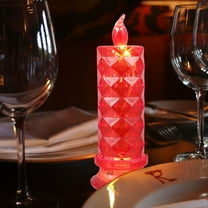 UNOMOR Votive Candles LED Candle LED Light Red Plastic LED Lighting present 1Pcs