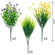 thumbnail image 2 of 9 flores artificiales para exteriores, resistentes a los rayos UV, plantas falsas para exteriores, flores de plástico sintético a granel para colgar macetas, jarrón de porche exterior, decoración de ventanas del hogar (amarillo, morado, verde) Zhivalor CZBG-SY55, 2 of 7