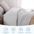thumbnail image 3 of Light Gray Duvet Cover Twin Size 100% Cotton,Waffle Weave Soft and Breathable 2 PCs Bedding Set,1 Duvet Cover and 1 Pillow Sham, 3 of 8