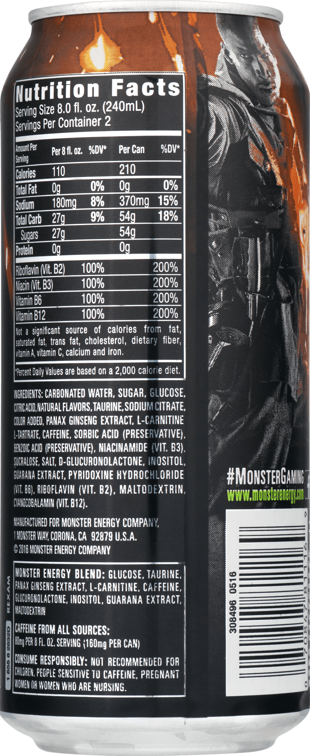 how much l carnitine in monster energy drink Monster Energy® Ultra Watermelon Carbonated Energy Drink