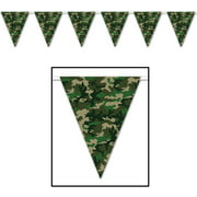 Camo Pennant Banner Party Supplies, 11' x 12', Multicolored