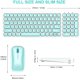 thumbnail image 2 of Combo de teclado inalámbrico y mouse, Cimetech Compacto Juego de teclado y mouse inalámbricos de tamaño completo Menos teclas de ruido 2.4G Diseño elegante ultrafino Namotu CZDZ-HY75, 2 of 5