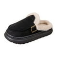 thumbnail image 3 of Yindaity Slippers for Mom Women's Fuzzy House Slippers Suede Fluffy Winter Slipper Cozy Furry Warm Shoes Indoor/Outdoor(Black,15.99), 3 of 8