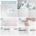 thumbnail image 4 of No Hook Shower Curtain, Sage Green Coastal Shower Curtains for Bathroom with See Through Top Window, Coral Starfish Seaside Summer Beach Waterproof & Washable Bath Curtain 66"x72", 4 of 9