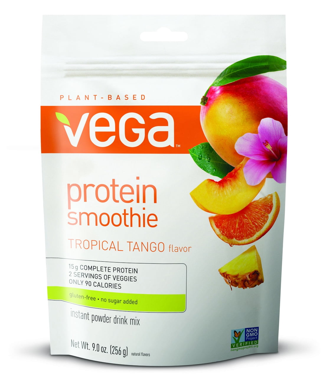 Vega Vegan Smoothie Powder, Tropical Tango, 15g Protein, 9.0 Oz