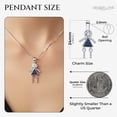 thumbnail image 2 of Birthstone Pendant Necklace for Girl Mom or Grandma by Ginger Lyne Sterling Silver CZ Family Birthday Charm, 2 of 8