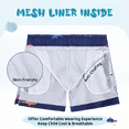 thumbnail image 4 of Toddler Boys Swim Trunks Quick Dry Boys Swim Shorts with Mesh Liner Beach Toddler Boys Bathing Suit Blue Shark 6 Years, 4 of 7