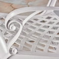 thumbnail image 3 of Christopher Knight Home Phoenix Outdoor White Cast Aluminum Arm Chair (Set of 2) by, 3 of 5