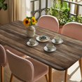 thumbnail image 3 of Old Wooden Board Table Cloths for 3 Foot Rectangle Tables, Country Farmhouse Wooden Planks Brown Patio Waterproof Elastic Fitted Tablecloths, Washable Rectangular Table Cover for Camping, 3 of 8