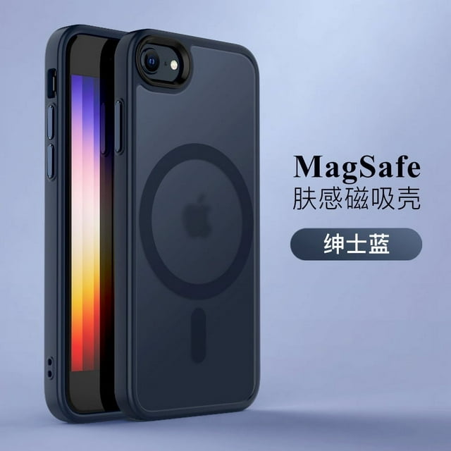 Magnetic Case For Magsafe Mag Safe iPhone SE 3 2022 2020 8 16 16Pro 15 Pro Max 14 Plus 13 12 11 Matte Black Cover Accessories Blue For iPhone 16Pro Max