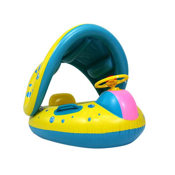 Asiento de cama flotante con dosel de protección solar Anillo flotante de PVC espesado El mejor regalo Likrtyny libre de BPA