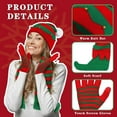thumbnail image 7 of Christmas Knitted Hat Scarf 3-Piece Set Bell Decoration Set Head Hat Red Green, 7 of 7