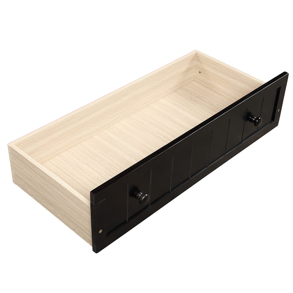 Kepooman Twin Size Wooden Daybed with 2 Drawers for Bedroom Living Room, 78.2"L x 42.3"W x 35.4"H, Espresso Kepooman Twin Size Wooden Daybed with 2 Drawers for Bedroom Living Room, 78.2"L x 42.3"W x 35.4"H, Espresso