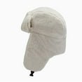 thumbnail image 4 of Lilgiuy Women's Trapper Hat Winter Trooper Hats Casual Solid Color Thick Warm Plush Ear Flaps Cap for Outdoor Sledding Snowshoeing, 4 of 5