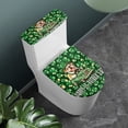 thumbnail image 2 of HELLHERO Bulldog Clover Design Adjustable Toilet Lid Dust Cover Set & Reusable Elastic Bottom Fits All Toilet Shapes with 2 Pieces Toilet Bowl Cover, 2 of 8