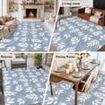 thumbnail image 6 of Leaves Area&nbsp;Rug 5x7ft Abstract Country Spring Light Blue White Leaf Plant Blue Non-Slip&nbsp;Washable Square&nbsp;Rugs Soft Felt Indoor Floor Mat for Bedroom Kitchen Living Room Bathroom, 6 of 9