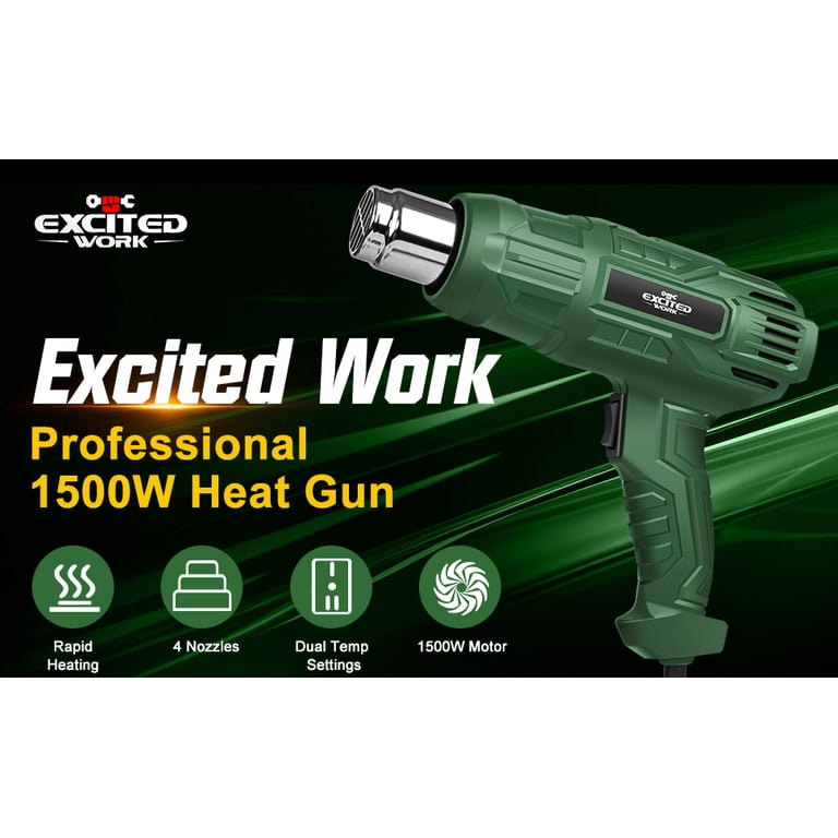 COMTO 1800W Industrial Heat Gun, Fast Heating 122℉-1202℉ Variable
