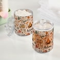 thumbnail image 2 of Yayeee 2 Pack Qtip Holder Bathroom Cotton Swab Canister with Lid Clear Dispenser Set, Campfire Pattern, 2 of 6