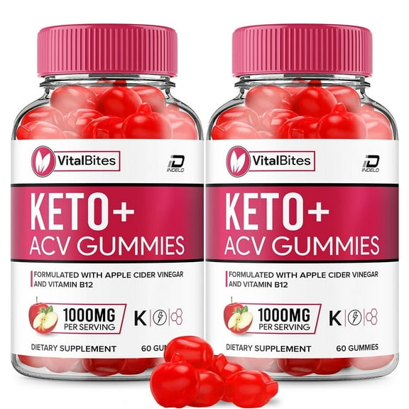Vital Bites Keto ACV Gummies Supplement - VitalBites Weight Management Gummies, 2 Pack - 120 Gummies