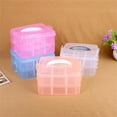 thumbnail image 5 of 3 Tier Stackable Adjustable Compartment Slot Bead Craft Jewellery Tool Storage Organiser Snap-Lock Tray Container, with 18 Compartments, Casewin Container Box Mix Color, 5 of 7