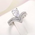 thumbnail image 4 of EOEMY Fashion 925 Silver Filled Ring Cubic Zircon Anniversary Jewelry Sz 6-10-8, 4 of 4