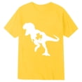 thumbnail image 4 of Bainana Children'S Dinosaur Print T Shirt Boys Girls' Festival Round Neck Short Sleeve Top Comfortable Cute Little Teen Kids Summer Dailywear Yellow Size 8-9 Years, 4 of 4