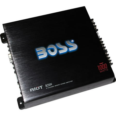 BOSS Audio R2504 RIOT Series 1000W Mosfet Power 4-Channel Amplifier