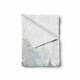 thumbnail image 2 of Scandinavian Soft Flannel Fleece Throw Blanket, Underwater Whales with Moon and Castles on Clouds, Cozy Plush for Indoor and Outdoor Use, 50" x 60", Pale Grey Pale Blue Teal, by Ambesonne, 2 of 6