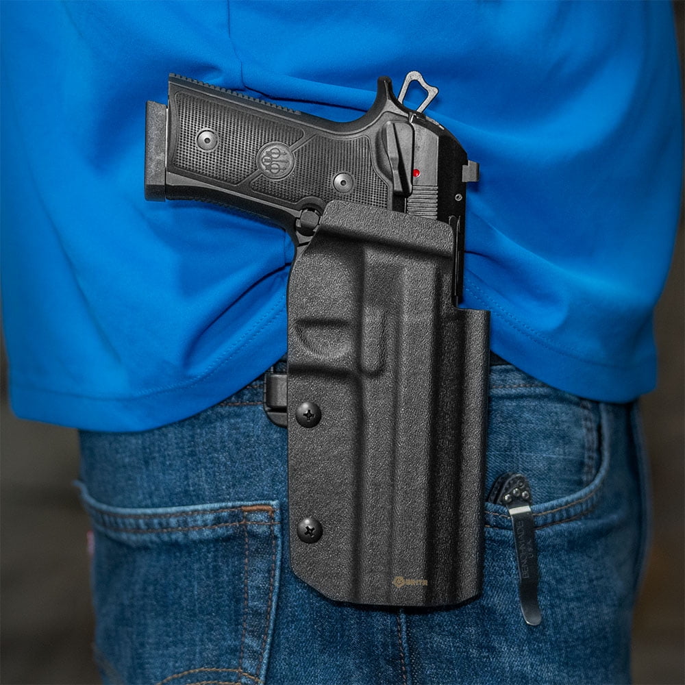 GRITR OWB Kydex Right Hand Pistol Holster Fits Beretta 92/M9 Frame Models
