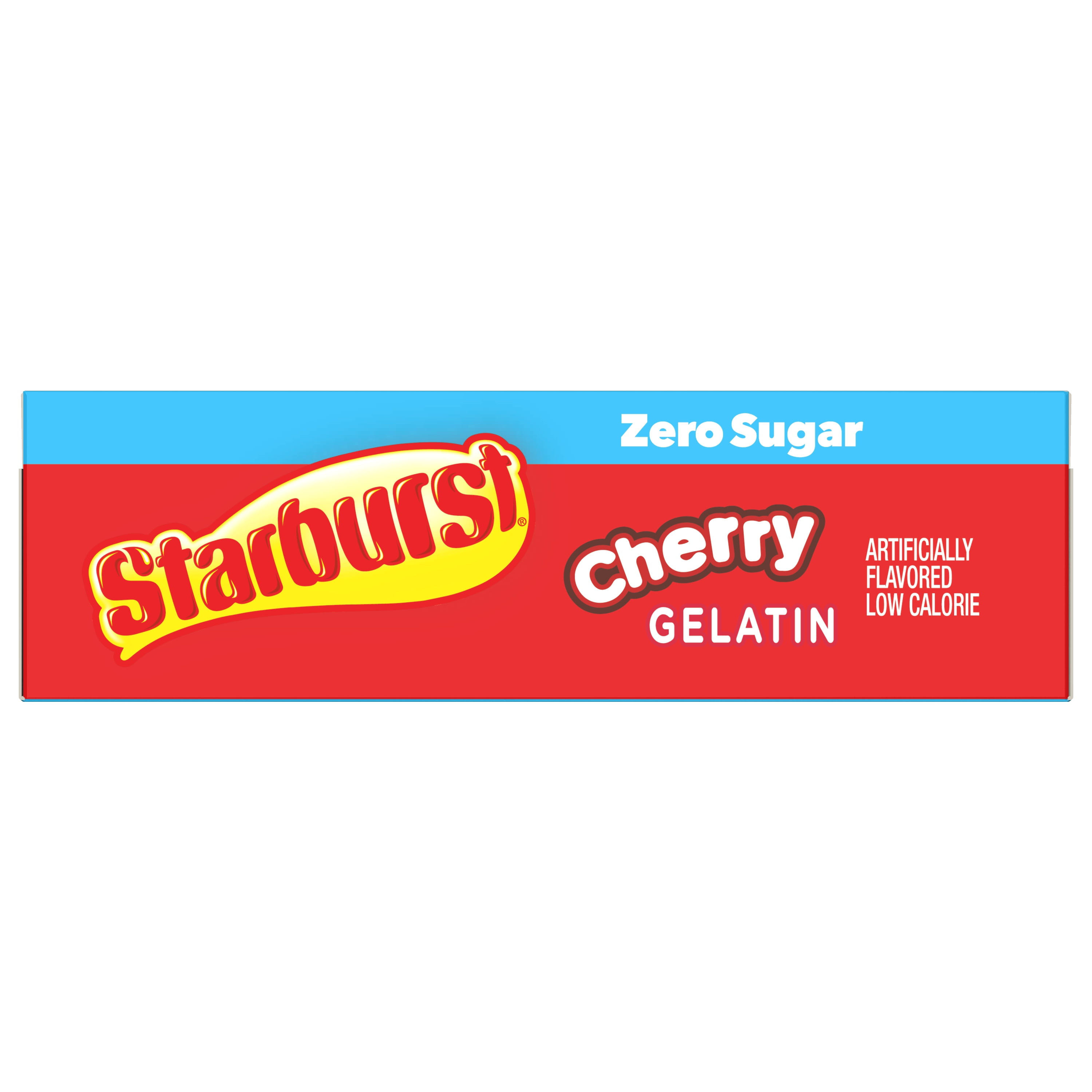 (6 pack) Starburst Sugar-Free Cherry Gelatin Mix, 8 Servings, 0.62 oz Cardboard Box