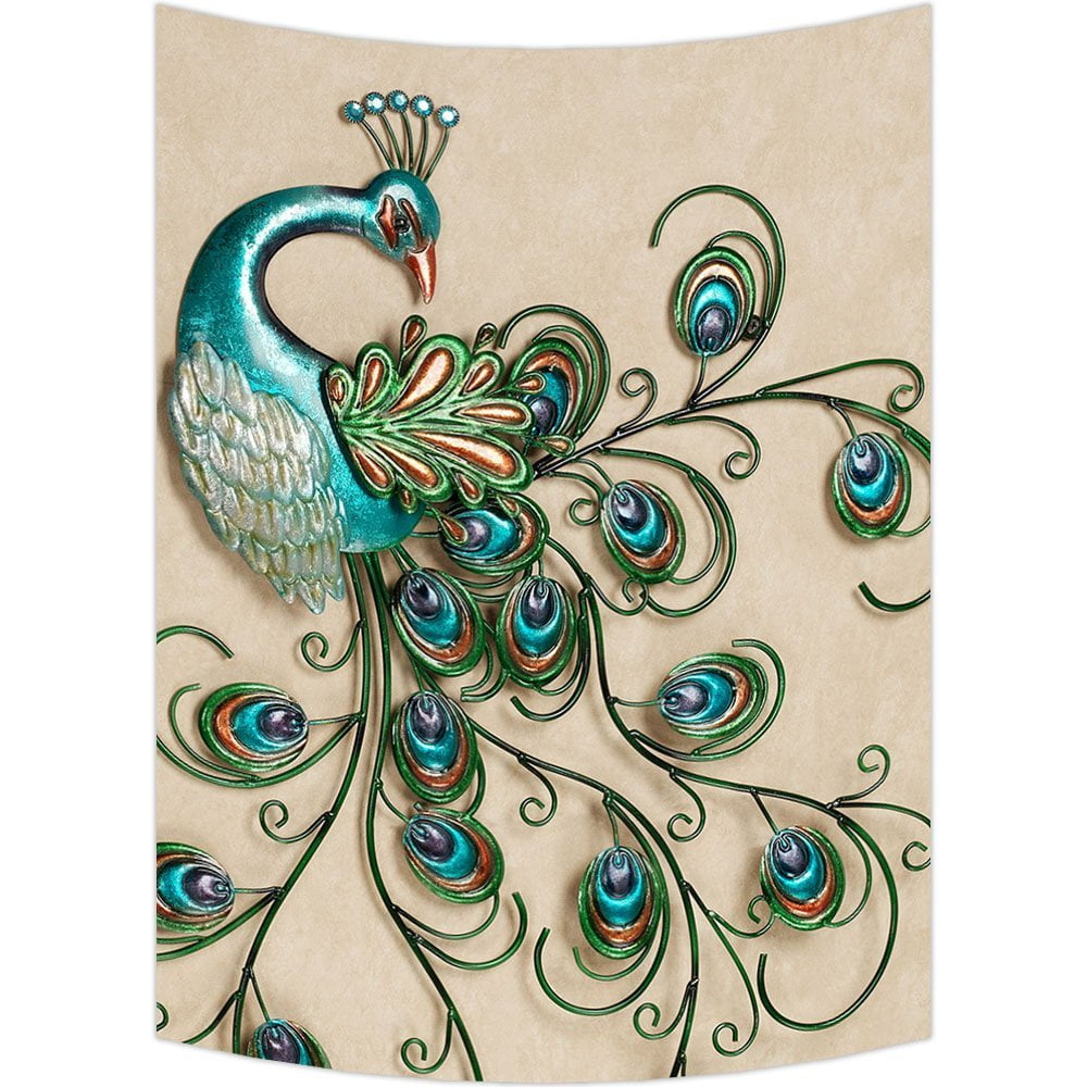 GCKG Beautiful Peacock Popular Peacock Feathers Wall Art Tapestries Home Decor Wall Hanging