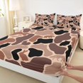 thumbnail image 4 of Manfei Woodland Wolf Queen Sheets,Kawaii Rabbit Queen Sheet Sets,Brown,4 Pieces,1 Flat Sheet, 1 Fitted Sheet and 2 Pillowcases, 4 of 6