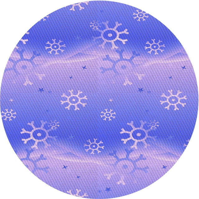Ahgly Company Tapis d'Intérieur Lavable en Machine Carré Transitionnel Mimosa Violet, 3 Pieds Carré