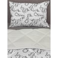 thumbnail image 3 of Dragon Comforter & Sham Bedding Set, Repetitive and Long Motifs Cultural Representative Art Print, 3 pcs Duvet Set Microfiber Filling Quilt, 5 Sizes, Charcoal Grey and White, by Ambesonne, 3 of 4