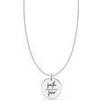 thumbnail image 4 of LeCalla 925 Sterling Silver Inspirational Engraved Round Pendant With Curb Chain Necklace Gifts for Women Teen 18"Inch, 4 of 6