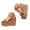 Brown, variant on Women Chunky Platform Wedges Sandals Arch Support Leather Strappy Dress Sandal Summer Travel Vacation Shoes Brown Size 6.5