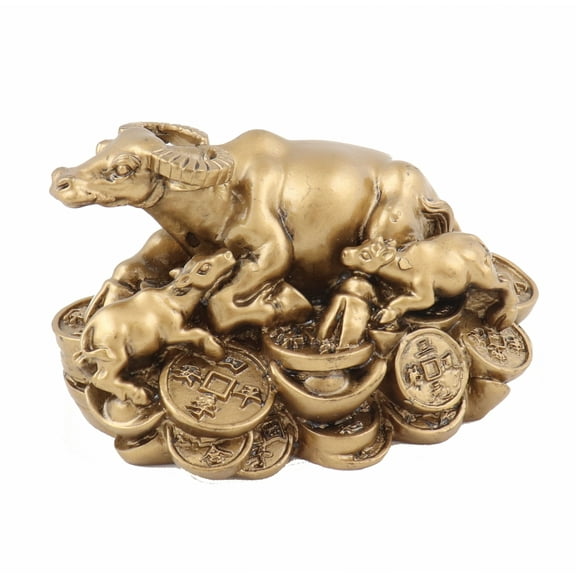 Mom and Kids Golden Feng Shui Ox for Year of Ox 2021