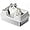 Gray, variant on Memoryfield Stainless Steel Cat Litter Box with Lid, High-Sided Enclosed Pan, Leakproof, Scoop, white