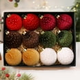 thumbnail image 5 of KOYPTL Christmas Tree Ornaments Set Velvet Balls,12pcs Shatterproof Christmas Balls Ornaments for Xmas Tree Decorative Hanging,Vintage Flocked Decoration for Wedding Party Holiday (3.14 inch Green), 5 of 6