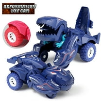 Homaful Dinosaur Car Toy 2 in 1 Deformation Car for Kids Boys Playing Transform Car Robot Toys Inertial Slide Toy Car for 3 4 5 6 7 8 Year Old Girls Boys Best Christmas Birthday Gifts