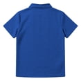 thumbnail image 6 of REDARER Boys Waffle Knit Stand Collar Short Sleeve Henley Shirt Comfortable Casual Sport Top for Kids,11-12 Years, 6 of 7