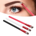 thumbnail image 3 of Pincel Corrector De Cejas, Pintura Fluida, Juego De Brochas De Cejas De Tubo De Aluminio Fino De 3 Piezas, De Madera De Nailon Para El Hogar, 3 of 8