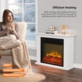 thumbnail image 2 of VINGLI 27'' Electric Fireplace with Mantel, Freestanding Heater with Remote, Timer, Realistic Flame & Adjustable Temperature for Home Bedroom Living Room Indoor, 1400W, 2 of 7