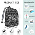 thumbnail image 5 of Unique Boho Backpack for Ladies: Bohemian Style Rucksack with Front Pocket, Sturdy & Lightweight, Great Gift for School, College, Commuting, Work, Travel, Vacation & Daily Errands., 5 of 5