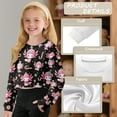 thumbnail image 6 of Xoenoiee Christmas Axolotl Candy Snowflake Print Crop Tops for Girls Kids Long Sleeve Sweatshirt Casual Pullover Loose Outwear Coat, 5-6 Years, 6 of 7